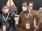 Gubernur Kepulauan Riau, Ansar Ahmad, saat menghadiri pertemuan dengan Presiden Jokowi di Cendrawasih Jakarta Convention Center